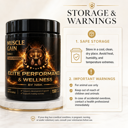 Muscle Gain whey protein BCAA dog supplement 120 chews container